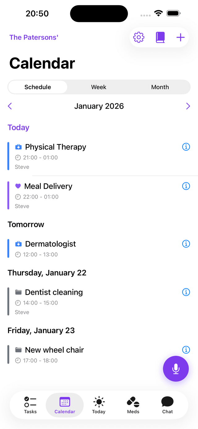 Shared Calendar