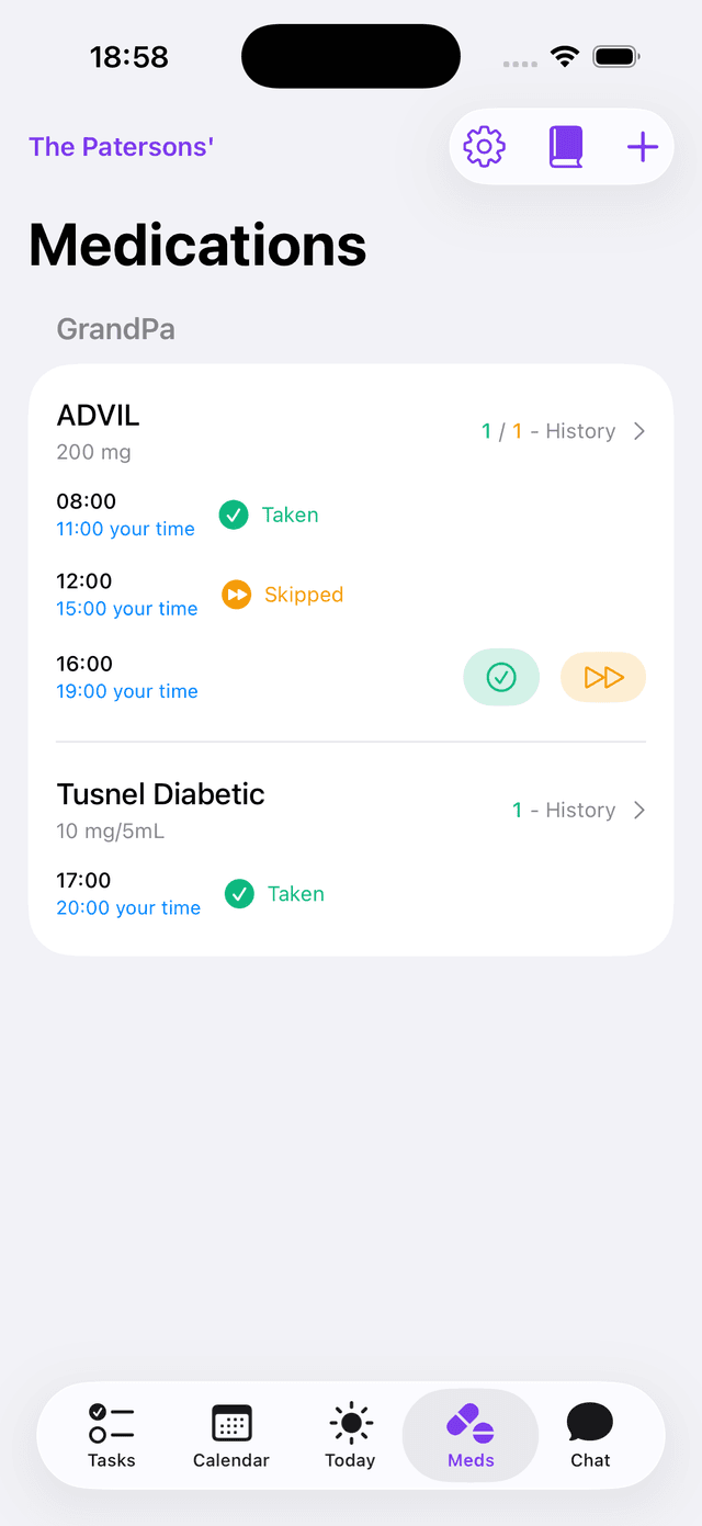 Medications tracking
